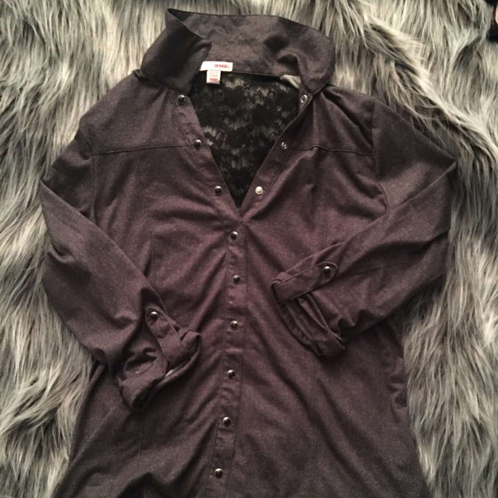 Grey Button up shirt